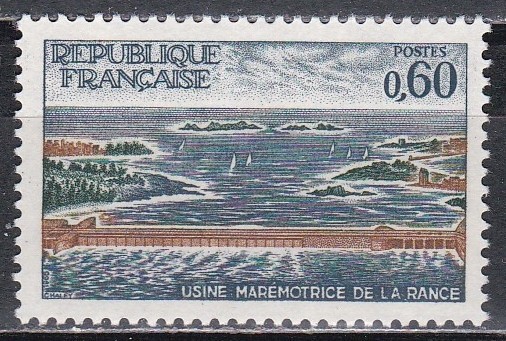 Franta 1966 - Inaugurarea centralei mareice Rance River, MNH