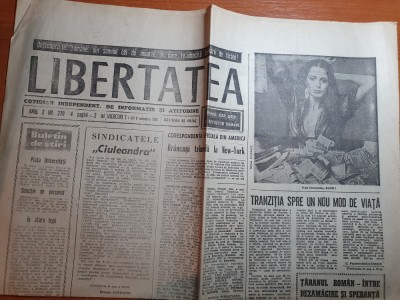 libertatea 7-8 noiembrie 1990-art brancus triumfa la new-york foto