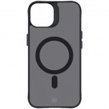Husa MagSafe pentru Apple iPhone 15, 3MK, Smoke MagCase, Neagra