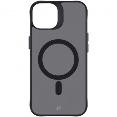 Husa MagSafe pentru Apple iPhone 15, 3MK, Smoke MagCase, Neagra