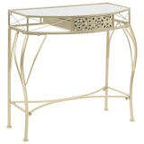 Cumpara ieftin Masa laterala stil frantuzesc, auriu, 82 x 39 x 76 cm, metal