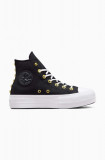 Converse teniși Chuck Taylor All Star Lift femei, culoarea negru, A05453C