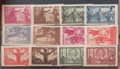 Romania 1945 - Apararea Patriotica,hartie crem MNH foto