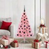 VidaXL Pom de Crăciun artificial pre-iluminat Roz 120 cm PVC 3397051