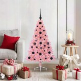 VidaXL Pom de Crăciun artificial pre-iluminat Roz 120 cm PVC 3397051