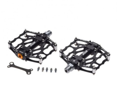 Set 2 pedale din aluminiu, filet 9/16,12 pini, culoare negru Cod:AWR0331 foto