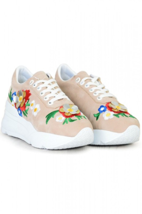 PDS63-155 Adidasi chic cu flori brodate