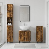 Cumpara ieftin Set de cabinet pentru baie cu 3 piese ZWOLLE Stejar fumuriu