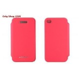 Husa Mercury Techno Flip Apple iPhone 4/4S Pink Blister, Cu clapeta, Piele Ecologica