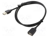 Cablu USB 2.0 A-A 1m VENTION nichelat negru PVC