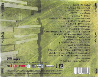 CD Vocabule - Outernational Mixtape Volume One: Bitza, RACLA, fara coperta fata foto