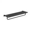 Suport Prosoape Wellis Mamba, Negru Mat, 63x20x9.5cm, Montaj Baie, Design Modern