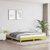 Cadru Pat Textil Verde 180x200 cm vidaXL - Fara Saltea - Pat Tapitat Modern