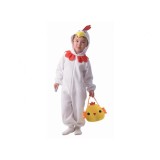 Costum carnaval Puisor alb pentru copii, marime 92-104 cm ( 3-4 ani)