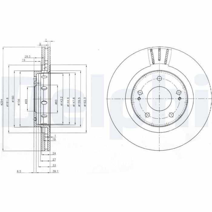 DELPHI BG4038C Disc frana