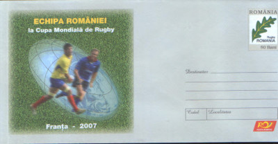 Intreg pos plic nec 2007- Echipa Romaniei la Cupa Mondiala de Rugby,Franta 2007 foto