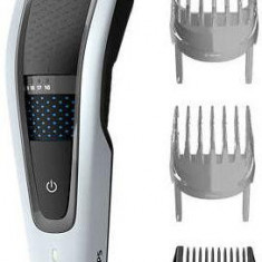 Aparat de tuns Philips Hairclipper series 5000 HC5610/15, Lungime 0.5-28 mm, Autonomie 75 min, Tehnologie Trim-n-Flow PRO (Alb/Negru)