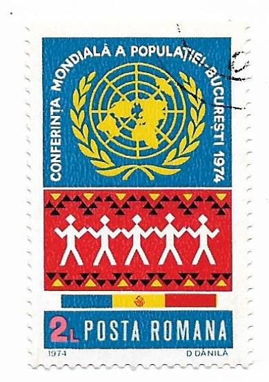 Romania (599) - Conferinta Mondiala a Populatiei, 1974 - obliterata