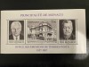 PC47 - Monaco 1987 Aniversare emitere timbre, Colita MNH, 3v, Nestampilat