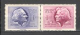 Ungaria.1956 Ziua marcii postale-pereche XU.54, Nestampilat
