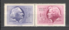Ungaria.1956 Ziua marcii postale-pereche XU.54