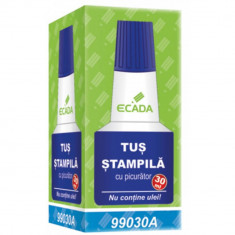 Tus pentru Stampila ECADA, 30 ml, Albastru, Tus Stampila, Tus Stampila ECADA, Tus Stampila Albastra, Tus Albastru Stampila, Tus de Stampila, Tus Stamp