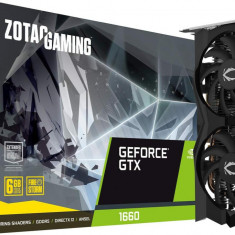 Placă grafică pentru jocuri ZAC Gaming GeForce GTX 1660 6GB GDDR5 pe 192 biți, s