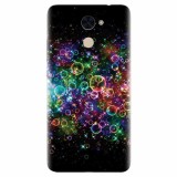 Husa silicon pentru Huawei Enjoy 7 Plus, Rainbow Colored Soap Bubbles