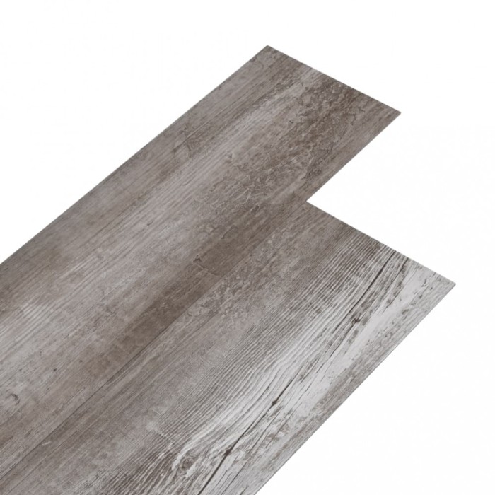 Placi pardoseala autoadezive lemn maro mat 5,02 m&sup2; PVC 2 mm