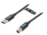 Cablu USB 2.0 A-B 0.5m Negru
