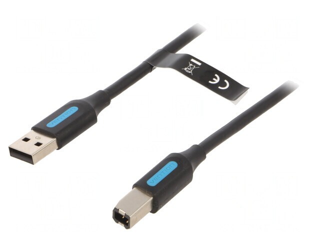 Cablu USB 2.0 A-B 0.5m Negru