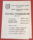 Program Turneul International de fotbal-Trofeul POLI TIMISOARA`82(ESPANOL,BIHOR,VOIVODINA)