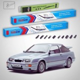 Cumpara ieftin Ștergătoare Ford Sierra RS Cosworth Sedan 1987-1990 | Set Față și Spate Flat Premium &ndash; TeamCar&reg;