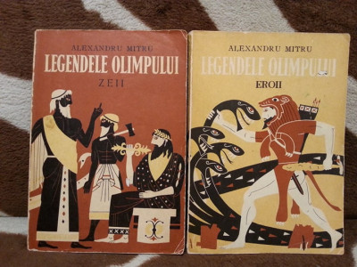 LEGENDELE OLIMPULUI-ALEXANDRU MITRU (2 VOL) ILUSTRATII CONDACCI EDITIE 1973 foto