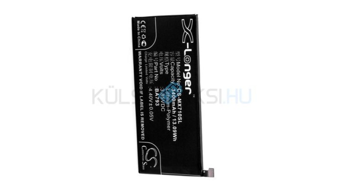 Baterie de telefon mobil VHBW Meizu BA793 - 3400mAh, 3.85V, Li-polymer