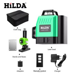 Nivela laser PROFESIONALĂ cu 12 linii Hilda cu autonivelare