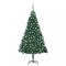 Brad Crăciun artificial pre-iluminat, set globuri, verde 240 cm