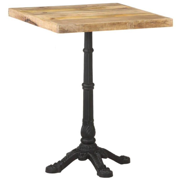 Gossi masa de bistro, 60 x 60 x 77 cm, lemn de mango brut