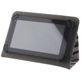 Husa cu stand universala reglabila Geometric negru+gri pentru tablete de 7 - 8 inch