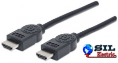 Cablu HDMI 19p tata - HDMI 19p tata 1.8m 306119 negru Manhattan foto