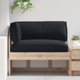 vidaXL Set de perne pentru palet 3 pcs Negru 120 x 80 x 12 cm