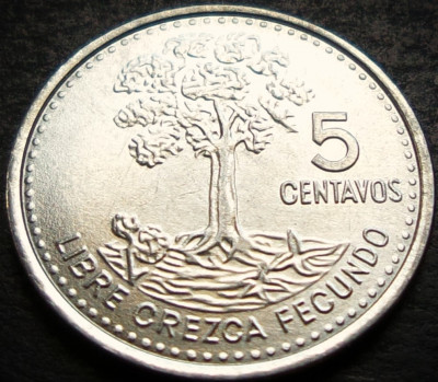 Moneda exotica 5 CENTAVOS - GUATEMALA, anul 2011 * cod 4797 B = UNC foto