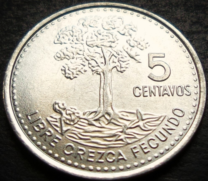 Moneda exotica 5 CENTAVOS - GUATEMALA, anul 2011 * cod 4797 B = UNC