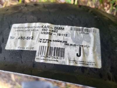 Apărătoare noroi față dreapta VW Golf 2 foto