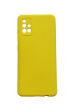 Husa telefon compatibila cu Samsung Galaxy A51, A51 4G, Galben, Cu interior de catifea, 251HT, Silicon, Carcasa