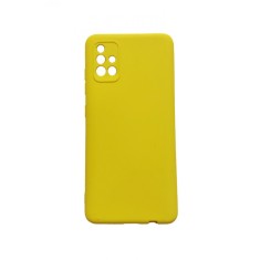 Husa telefon compatibila cu Samsung Galaxy A51, A51 4G, Galben, Cu interior de catifea, 251HT