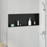 Cumpara ieftin Nisă de Duș Negru 90 x 30 x 9.5 cm Oţel inoxidabil