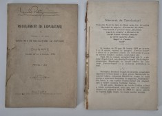 Carte veche 1900 Carti maritime doua volume /Regulament exploatare Dunare
