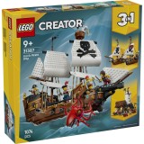 LEGO Creator 3 &icirc;n 1 Corabie de Pirati Emblematica 31387, 1074 piese