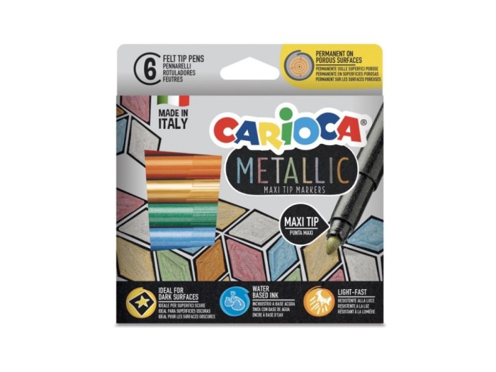 Carioca Metalic Maxi 6/set
